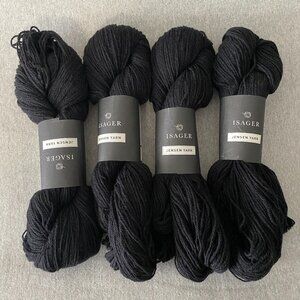 NWT Isager Jensen Yarn Colour 30 Black Lot of 4